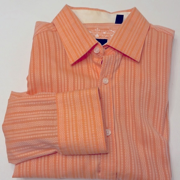 Mens Peachlt Coral Dress Shirt 